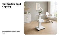Square Top Beauty Instrument Trolley Flat Work Surface Salon Equipment Trolley Storage Tray Esthetician Rolling Cart Rounded Edge