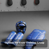 Thickened Padding Sanda Training Protection Kit Shock Absorbing Kids Boxing Safety Gear Set Adjustable Fit children's Kickboxing Protective Gear Set Lightweight for Young Athletes, Beginners, Dojo, Gym