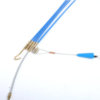 10 Pieces Flexible Fiberglass Wire Pulling Rods Wear-Resistant Wire Pulling Rods Slim Cable Pulling Rods Tape Kit Low Friction for Electricians