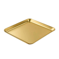 Rust-Resistant Square Serving Tray Sturdy Stainless Steel Tray Flat Serving Platter Compact for Dessert Plating, Sushi Service