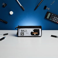 Double Layer Pencil Case Portable Multi-Compartment Pen Bag Zippered Pen Pouch with Handle for Students