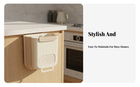 Hanging Trash Can Space Saving Foldable Garbage Bin Easy to Install Cabinet Door Waste Basket for Apartment Dwellers, Adults, Under Sink, Bedroom, Car