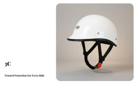Retro Half Helmet 3C Certified Motorcycle Half Helmet Quick Release Buckle Impact-Resistant Headwear for Women Riders, Summer Riding, Daily Commute