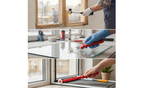 4 Pieces Window Glazing Tool Kit Easy to Use Glass Tool Kit Compact for Glaziers, Home Renovators