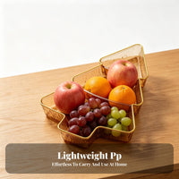 2 Pieces Sturdy Christmas Tree-Shaped Fruit Tray Tiered Fruit Tray Festive Design for Holiday Table