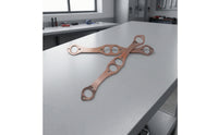 2 Pieces SBC Header Gasket Leak-Proof Oval Port Header Gasket Copper Exhaust Gaskets Reusable SBC Copper Gaskets