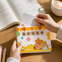 Primary School Chinese Character Practice Cards - Capybara/Panda Themed Pre-Study Notebook for Grades 1-3