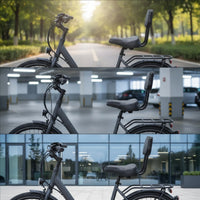 Bike Seat with Backrest Comfortable Cycle Saddle Padded Bike Seat with Back Support for Adults, Commuters, Casual Riding, Commuting