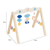 Wooden Baby Play Gym Infant Activity Gym Beech Wood Hanging Play Arch for Infants, Infants