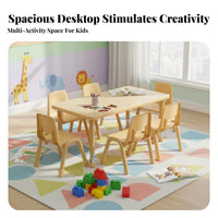 Height Adjustable Kids Table Graffiti-Resistant Surface Adjustable Height Kids Table Easy to Clean Childrens Drawing and Study Desk for Young Children