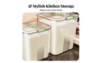 Flour Storage Bin Water-Resistant-Resistant Rice Storage Container Includes Measuring Cup Airtight Grain Bucket for Kitchen