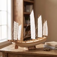 1/80 Wooden Sailing Ship Building Kit Historical Wooden Boat Building Kit Tabletop Sand Ship Model for Classroom