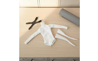 1/6 Scale Female Figure Outfit Black and White Female Figure Jumpsuit Set 12 Inch Doll Apparel Fastener Jacket Toy Accessory