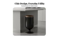 Pedestal Trash Can No-Bend Design Round Trash Can with Legs Large Capacity Push-Top Waste Basket for Seniors, Homeowners, Kitchen, Bedroom, Washroom