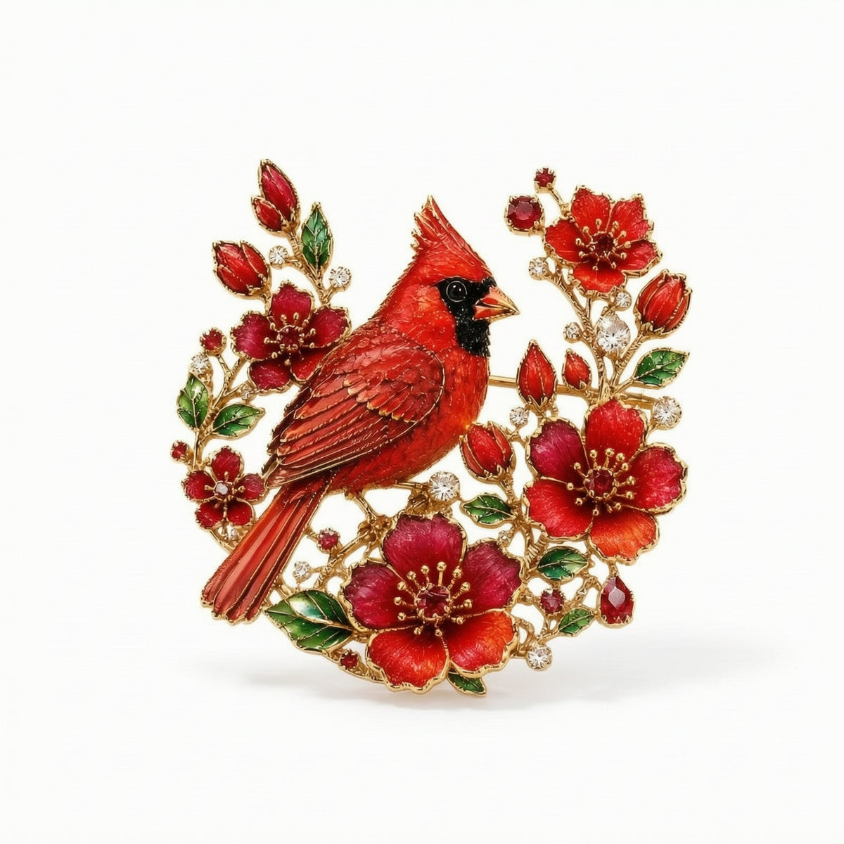 Floral Brooch with Hummingbird Nature-Themed Hummingbird Brooch Pin Elegant for Women, Collectors, Everyday Wear, Parties