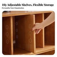 Customizable Layout Independentstanding Storage Cube Retro Design Independentstanding Cube Organizer Multi-Functional Bookcase Large Capacity for Book Lovers, Homeowners, Office Workers, Study Room, Bedroom, Small Areas, Entryway
