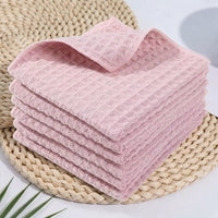 Quick-Drying Microfibre Cloths, 25x25cm Towels for Glass and Kitchen, Locked Border Design, Pack of 6