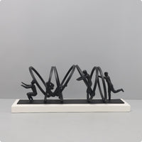 Abstract Gymnast Sculpture Minimalist Style Gymnast Sculpture Sturdy Construction Home Decor for Entryway, Study