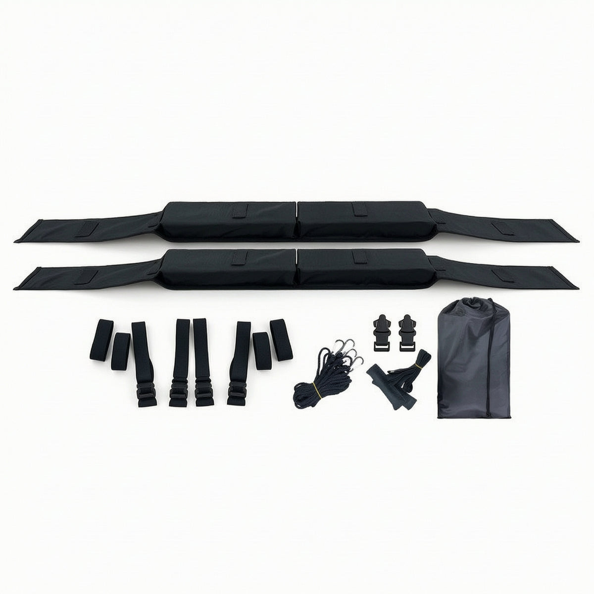 2 Pieces Universal Car Roof Soft Rack Padded Soft Roof Rack with Straps Sturdy Lightweight for Surfers