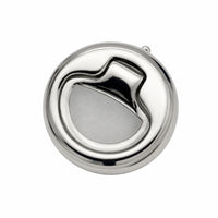 Stainless Steel Embedded Pull Handle Lock Mirror-Polished Flush Pull Lock Low-Profile Hardware Compact for Recreational Vehicle Panels