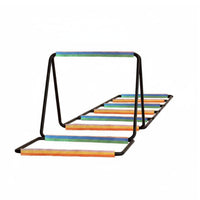 Foldable Folding Agility Ladder Connectable Convertible Training Hurdle Colorful Design Fitness Equipment Carbon Steel Frame for Athletes