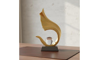 Feng Shui Table Decoration Luxury Highlight Resin Wave Sculpture Abstract Wave Sculpture Distinctive Design for Living Room