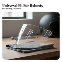 Protection Helmet Face Guard Lens Crystal Clear Motorcycle Helmet Visor Windproof Scratch Resistant for Motorcyclists, Electric Scooter Cyclist S, Adults, Road Driving, Outdoor Travel, Daily Commute
