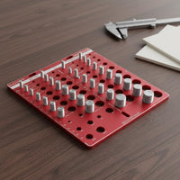 Screw Thread Checker Compact Thread Measuring Plate Both Inch Metric Bolt and Nut Gauge for Workshop, Garage