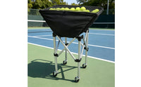 Folding Tennis Ball Cart Lightweight Tennis Ball Cart Aluminum Frame Mobile Pickleball Basket for Kindergarten Teachers