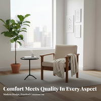 3-Seater Sofa Modern Design 3-Seater Wooden Frame Sofa wooden Look Living Room Seating for Small Space Dwellers, Families, Home, Office, Bedroom