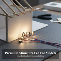 LED Model Focused Lamp 3V Low Electrical Potential 1/87 Scale Lamp DIY Micro Landscape Light for Hobbyists, Model Builders, Sand Tables, Dioramas