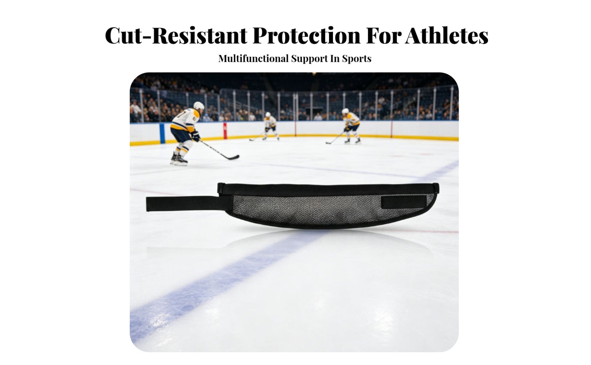 Adjustable Hockey Neck Guard Padded Cut-Resistant Neck Guard Hook-and-Loop
