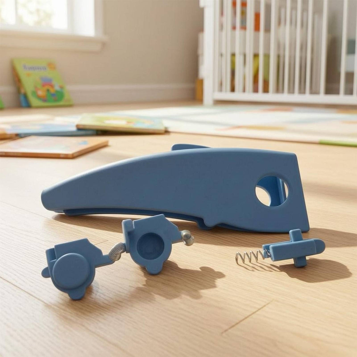 Curved Gate Lock Cover Blue Child Gate Lock Wall Saver Molded