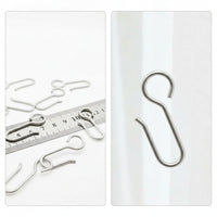 100 Pieces Curtain Track Hooks Stainless Steel Hardware Long-Lasting for Shower