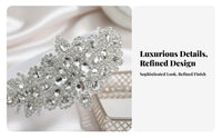 Beaded Crystal Headpiece Handmade Crystal Floral Headband Vintage Crystal Hairband Elegant Design for Women, Formal Events