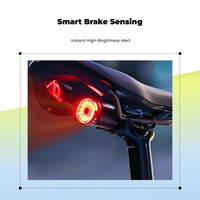 Rechargeable waterproof bike brake light
