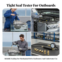 Rubber Suction Base Outboard Motor Gearcase Leak Tester Metal Fittings Hand Pump Leak Tester Brass Fittings for Marine Technicians