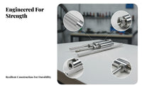 Knurled Grip Bottom Bracket Tap Holder Clamping Sections B and B Thread Repair Tool Hand Tightening Bottom Bracket Tapping Tool Polished Silver