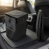 Car Trash Can with Lid Leakproof Car Trash Bin Waterproof for Journeyers, Commuters, Daily Commute