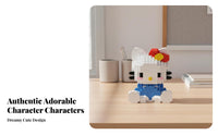 Cartoon Character Block Kit Cute Design Micro Construction Brick Kit Educational Value Mini Brick Model Set for Hobbyists, Adults, Office