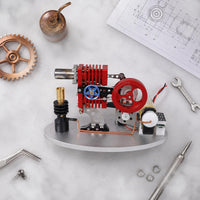 Stirlings Engine Motor Education Model ToyBrass Burner LED Thermal Engine Teaching Aid Physics Experiment Kit for Students, Classroom