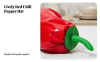 Chili Pepper Hat Novelty Red Chili Pepper Hat Easy to Wear Vegetable Costume Headwear for Adults, Stage Performances, Parties, Halloween