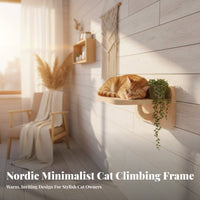 Space Capsule create & install customizable feline mounted Furniture Set DIY Setup Pegboard feline Climbing Set Multitier Design pet Activity Center Easy Installation for People with Small Homes, Apartment Dwellers, Living Room, Bedroom, Study, Playroom