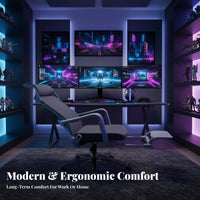 Adjustable spine bolster Ergonomic Recliner with Footrest 360-Degree pivoting Reclining Mesh Chair sturdy Duty Task Seating for Office Workers, video game enthusiasts, Students, Gaming, Studying, Study Room, Relaxing