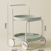 Space Saving Sofa End Table with Wheels Multifunctional Mobile End Table Nordic Design for Living Room, Small Areas, Bedroom