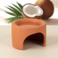 Domed Snake Hide, Terracotta Reptile Hide for Vivarium, Small Terrarium Decor for Gecko & Snake