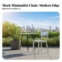 Stainless Steel Dining Chair Sturdy Modern Minimalist Metal Chair Easy to Clean Seating Furniture for Homeowners, Adults, Outdoor, Patio, Living Room