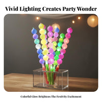 Illuminated Tanghulu Lamp Stick Battery Powered Flashing Concert Cheer Stick Colorful Globe Lamp Stick Replaceable Batteries
