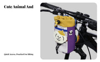 Multi-Functional Storage Cartoon Bike Handlebar Bag Secure Attachment Bike Handlebar Bag Universal Fit for Cyclists, Commuting, Trail Riding