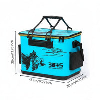 EVA Fishing Storage Bucket Live Well Rod Holder Fishing Storage Bucket Waterproof Fishing Tackle Box for Fishermen, Anglers